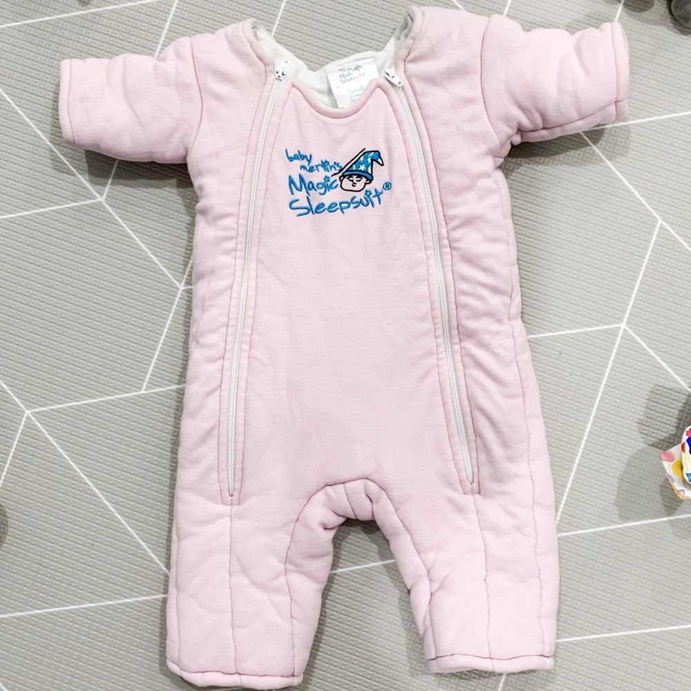 Baby Merlin Magic Sleep Suit Size Small, Pink